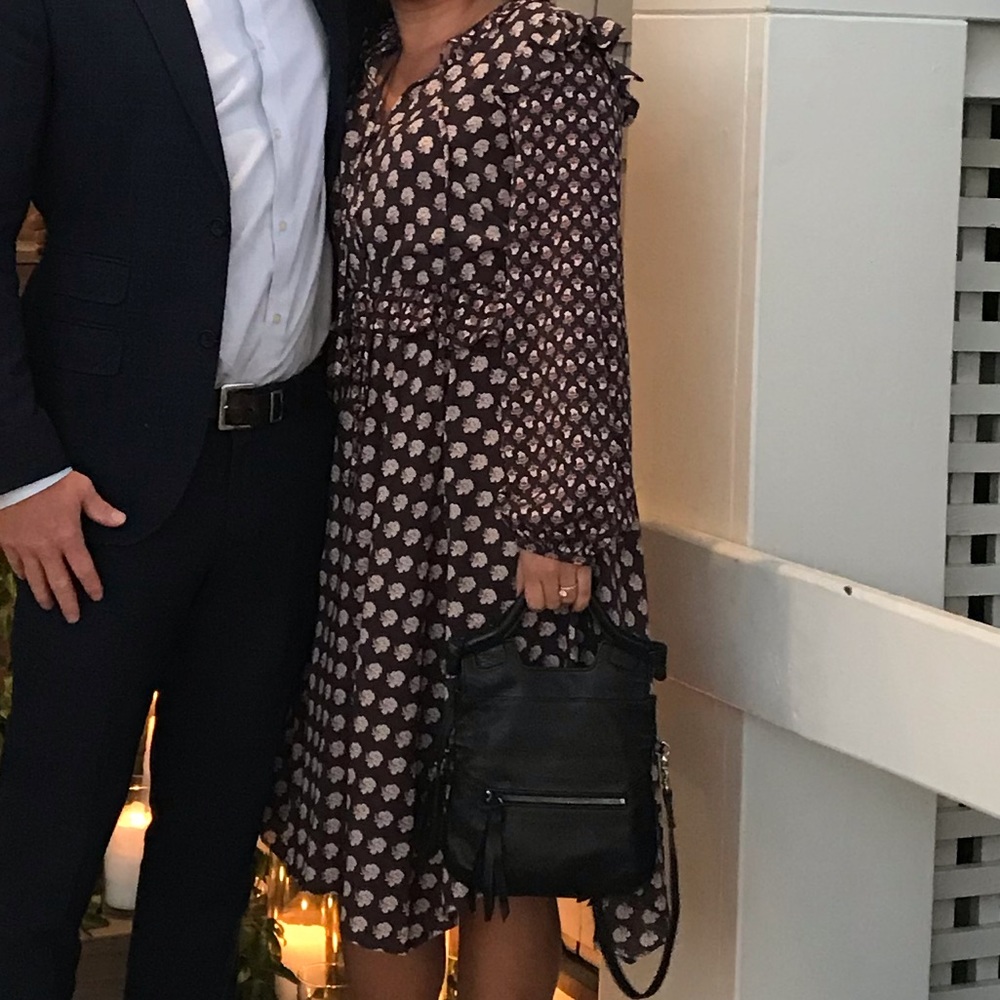 Long sleeve silky fall dress